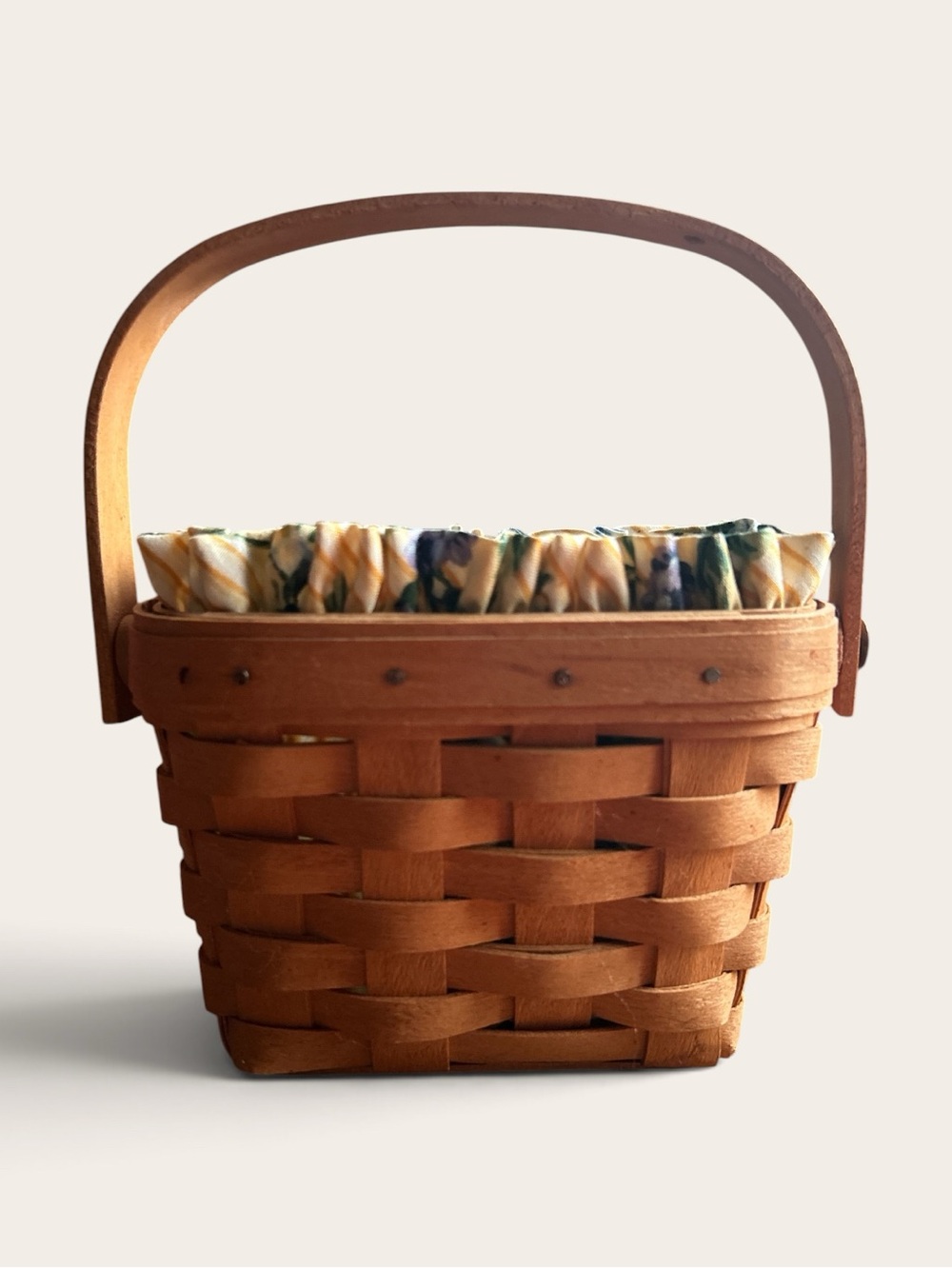 Longaberger Signed Horizon of Hope 1997 Basket Floral Liner Plastic Protector